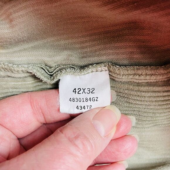 Vintage Polo Ralph Lauren Andrew Corduroy Pants Mens 42x32(29) Khaki Pleated - Picture 5 of 10